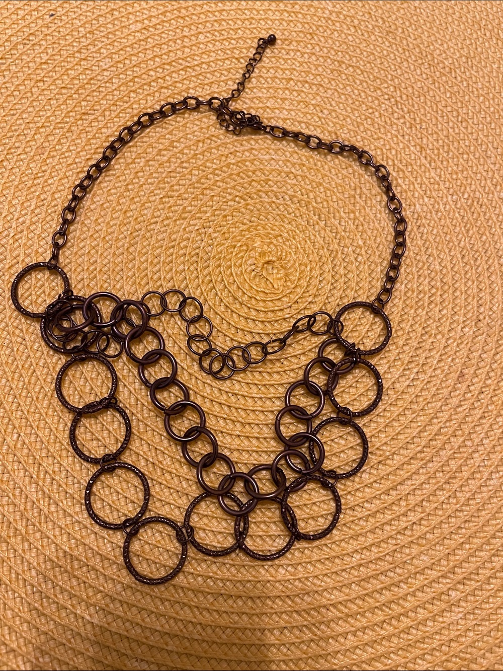 Layered Black Circle-Link Statement Necklace - Women's Jewelry